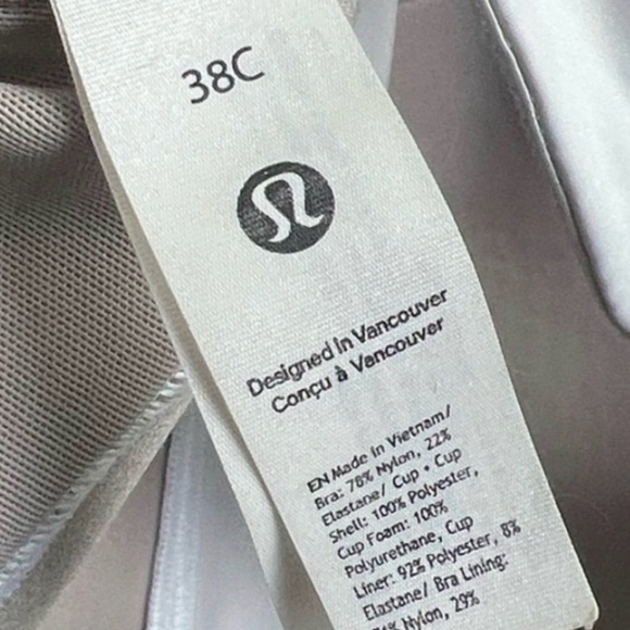 Lululemon Energy Zip-Front Bra *High-Support, B–G Cups
White 38C - Picture 5 of 6